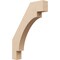 Ekena Millwork 3-inch W x 18-inch D x 24-inch H Merced Rough Cedar Woodgrain TimberThane Knee Brace, Primed BRCUR03X18X24MRCRCPR - alternate 1